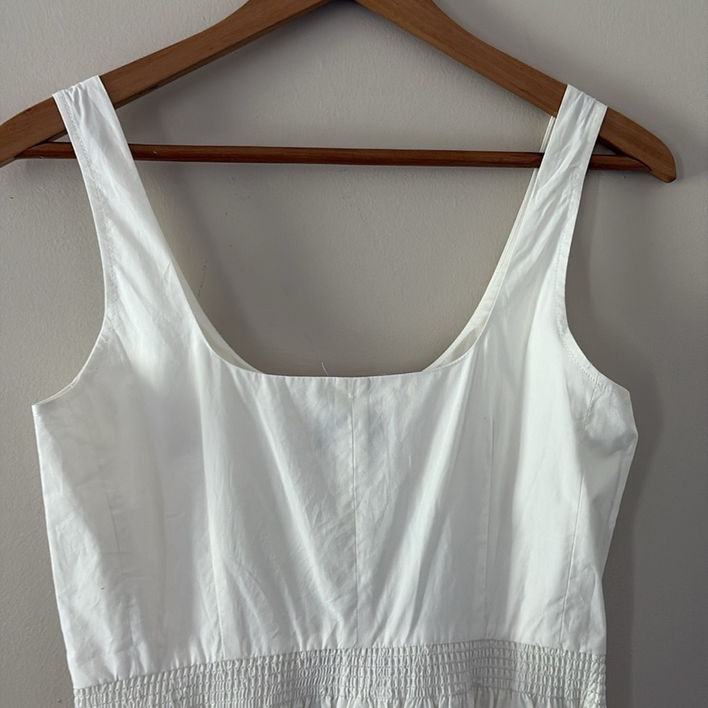 J. Crew Fit-and-flare mini dress cotton poplin structured flare hem white size 4 - Picture 7 of 14